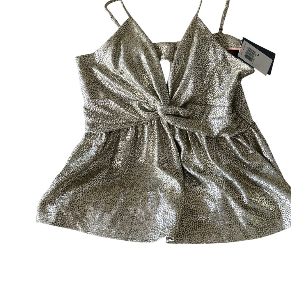 Skies Are Blue Silver Crop Top